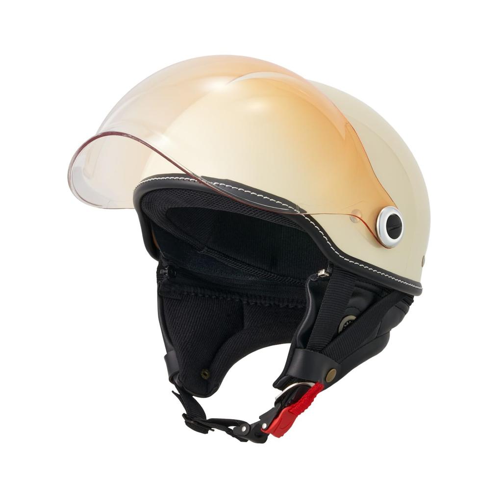 Marushin Motorcycle Helmet BUBBLE RIDER HALF Half Helmet Ivory Free Size Product 05303002 (57-60cm) Number