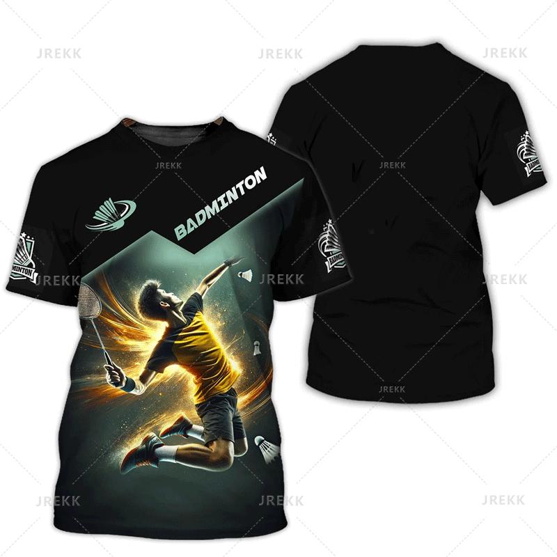 

Summer Retro 3D Sports Badminton Printed T-shirt 6XL