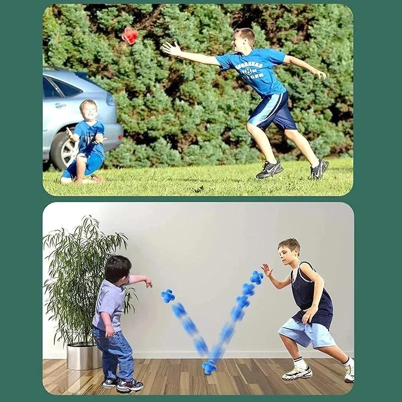5.5cm Rubber Hexagon Reaction Ball - Reflex Trainer for Coordination & Speed Drills, Fun Family Sport Activity