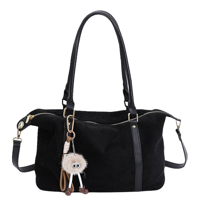 Suede Bag Women's Autumn and Winter 2025 New Niche Design Messenger Bag Popular Matte Retro Portable Tote Bag