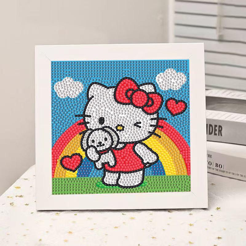 High-End Diamond Painting Diy Van Gogh Starry Sky Cat Creative Handmade Toy Table Decoration Diamond Painting With Frame