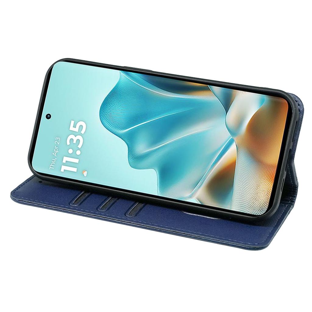 For Motorola Edge 60 Fusion 5G Wallet Case Magnetic Closing PU Leather Phone Cover with Wrist Strap