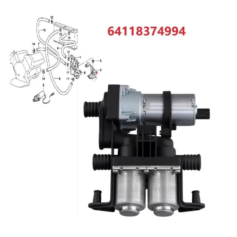 Auto-Wasserventile 64118374994 für E38 E39 E53 E34 525i 528i Ersatz-Kühlmittelregelventile mit Zusatzwasserpumpe