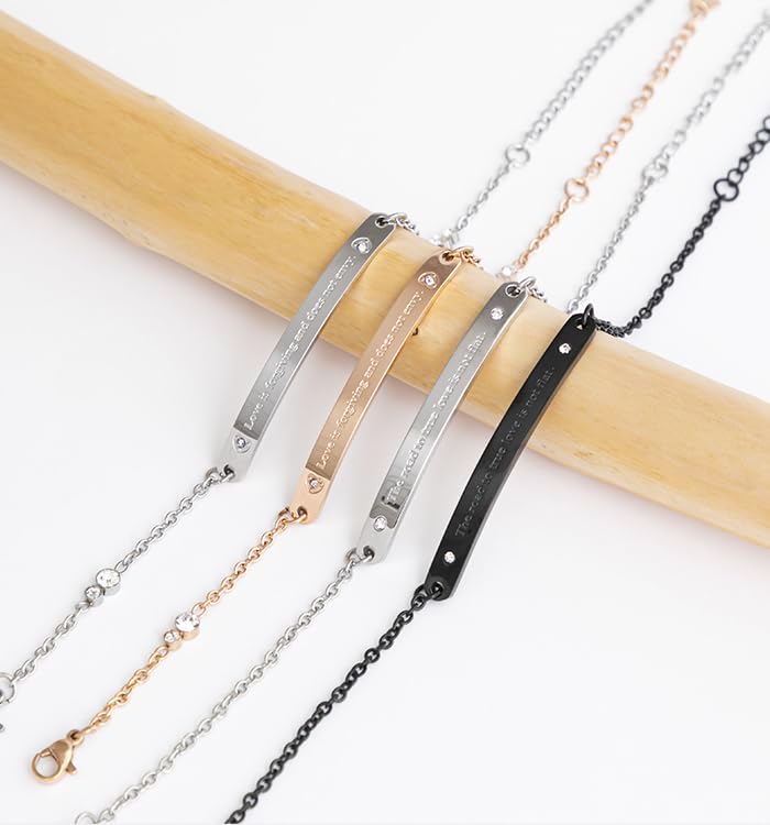 Pair Bracelet Couple Stainless Steel Bracelet [felicitations] Men's Women's