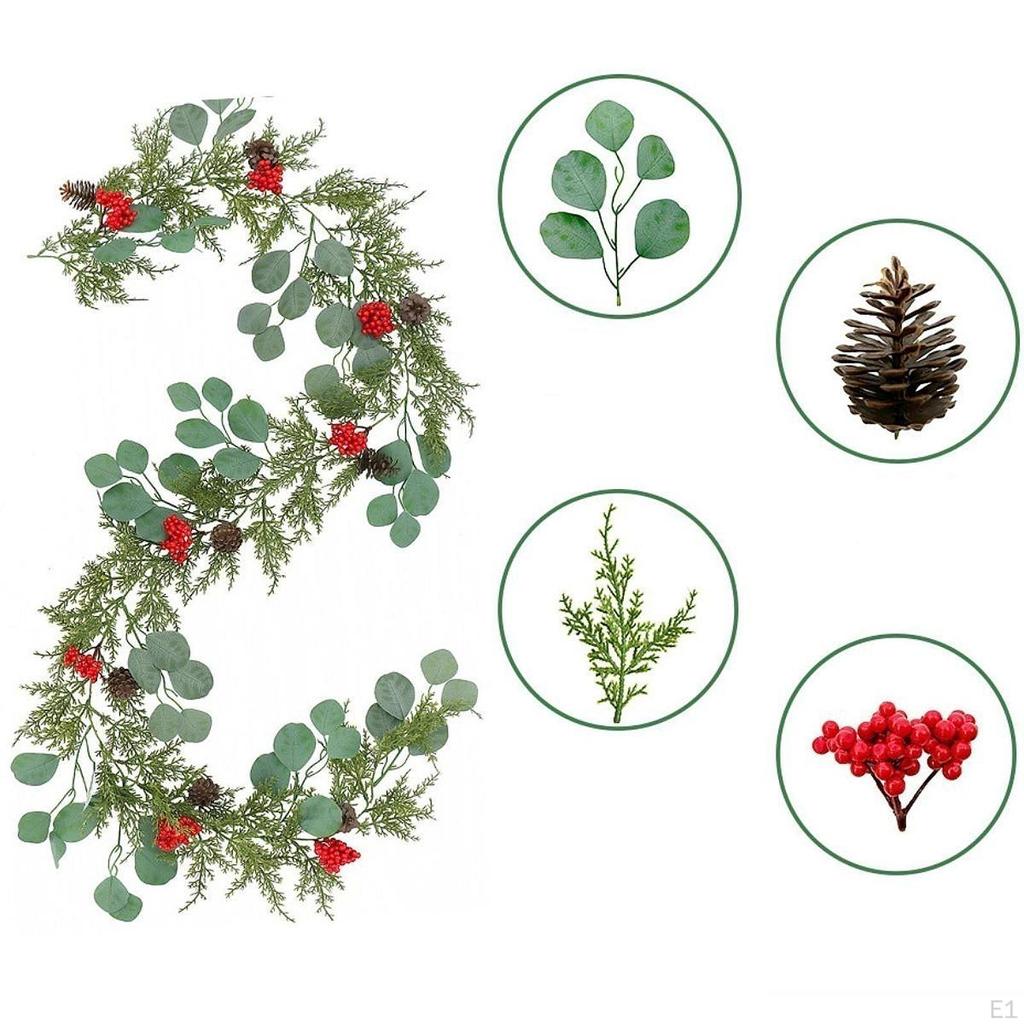 Artificial Christmas Garland Pendant Cascading Winter Greenery for Hotel Home