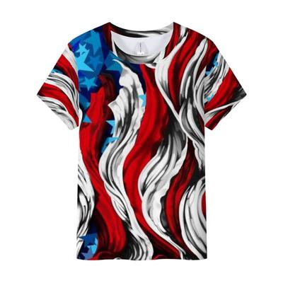 Sommer Lässiges Lockeres Herren Rundhals T-Shirt mit Personalisiertem 3D-Druck Kurzarm T-Shirt