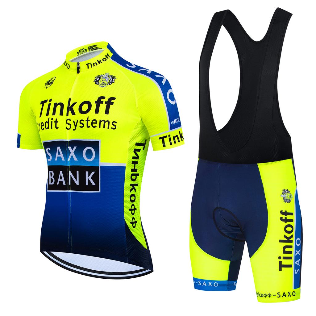 2026Tinkoff saxo bank Cycling Jersey Set Breathable Cycling Shirt Summer Cycling Clothing Mountain Bike Riding Clothes Triathlon