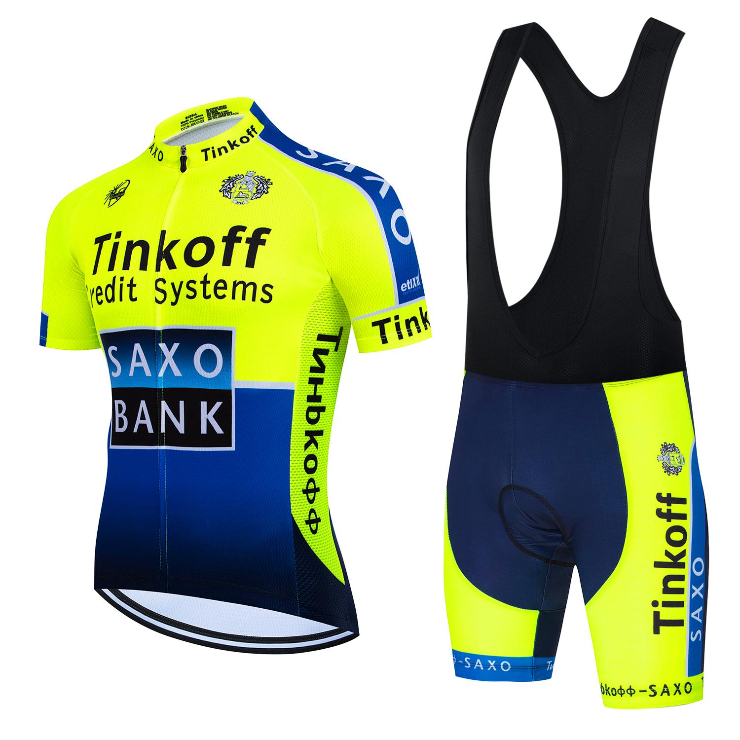 

2026 Saxo Bank Tinkoff TEAM Велосипедні костюми Тріатлон Велосипедний одяг Дихаючий Захист від УФ Гірський велосипедний одяг Костюми Ropa Ciclismo L