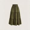 European Fashion Knot Waist Pleated Skirt
