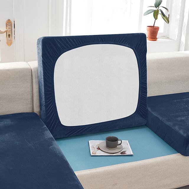 Super Soft Velvet Sofa Seat Cushion Cover For Living Room Stretch Elastic Protector L Shape Corner Armchair Sofa Slipcover