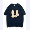 Women Pure Cotton Heavyweight Short Sleeve T-Shirt Cartoon Print Loose Lazy Tops Vintage American Casual Oversized Tees Summer Blouses