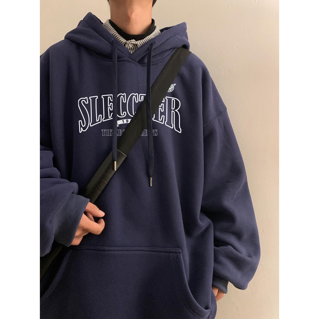 Tröja Herr Höst och Vinter Grå Fleece Par Huvtröja Jacka