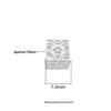 S999 Sterling Silver Hollow Square Bead Spacer Charm for DIY Necklace & Bracelet