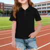 Short Sleeve Polo Shirt for Girls Classic Collar Design Breathable Lightweight Fabric Suitable for Daily Wear School Uniforms Outdoor Activities