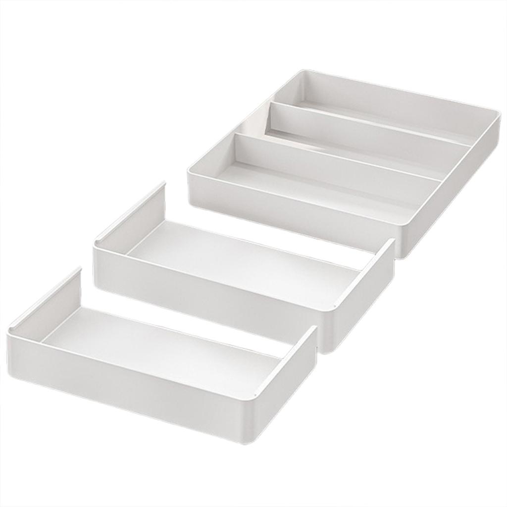 Expandable Drawer Organizers for Kitchen Utensils Adjustable Tray with Multiple Compartments for Spoons Forks and Knives