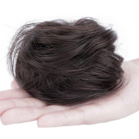 Hair Bun Wig Elastic Band Scrunchie Natural Fluffy Hair Extension Hairstyle Traceless Meatball Hair Maker Straight Hair Band Hair Accessories