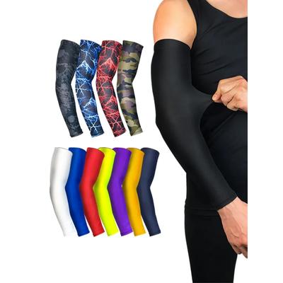 Men's Compression Cycling Arm Warmers Sleeves Basketball Arm Sleeve Gaming Armbands Hand Anti-sunburn Cover Sun Uv Protection