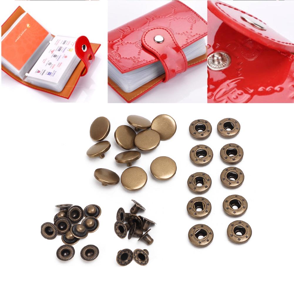 10Pcs 15mm Metal Press Stud Snap Button Fastener Clothes Accessories #1