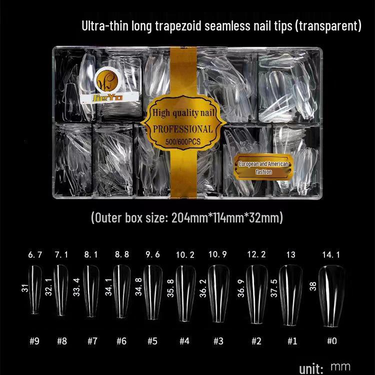 

Бесшовные трапециевидные типсы третьего поколения для салонного использования