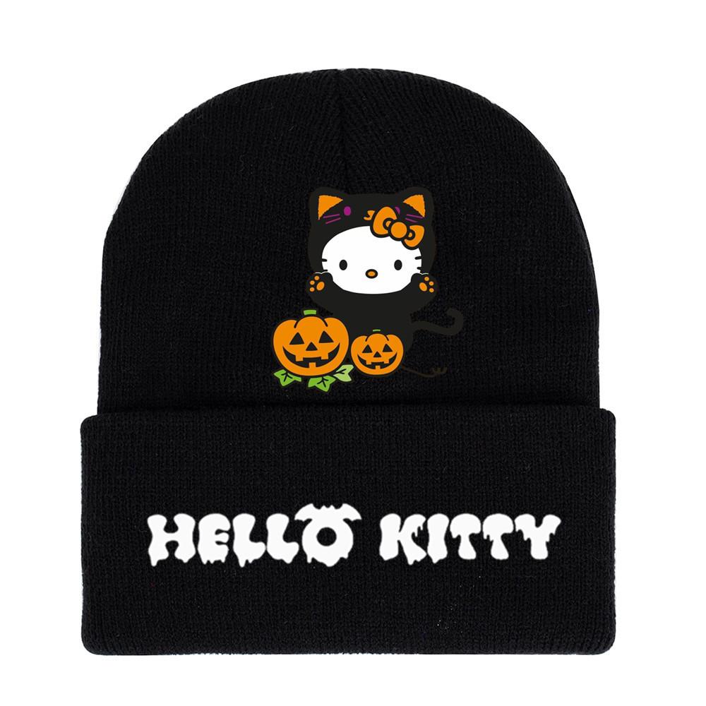 Halloween Printed Knit Cap For Winter Teens And Cartoon Enthusiasts