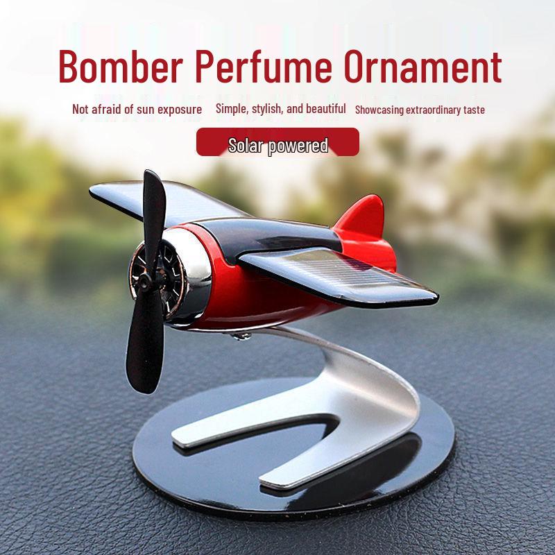 Creative Car Interior Aromatherapy Toy: Solar Airplane Perfume Ornament