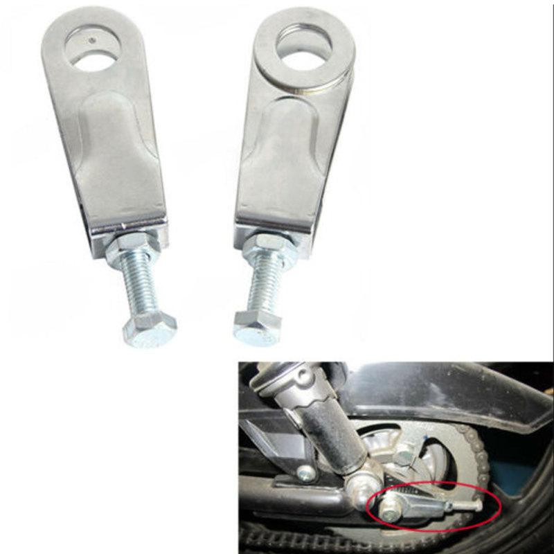 

1 пара 15-мм натягувача осі, регулятора ланцюга колеса, пара для Yamaha YBR 125 2008-2016 срібний