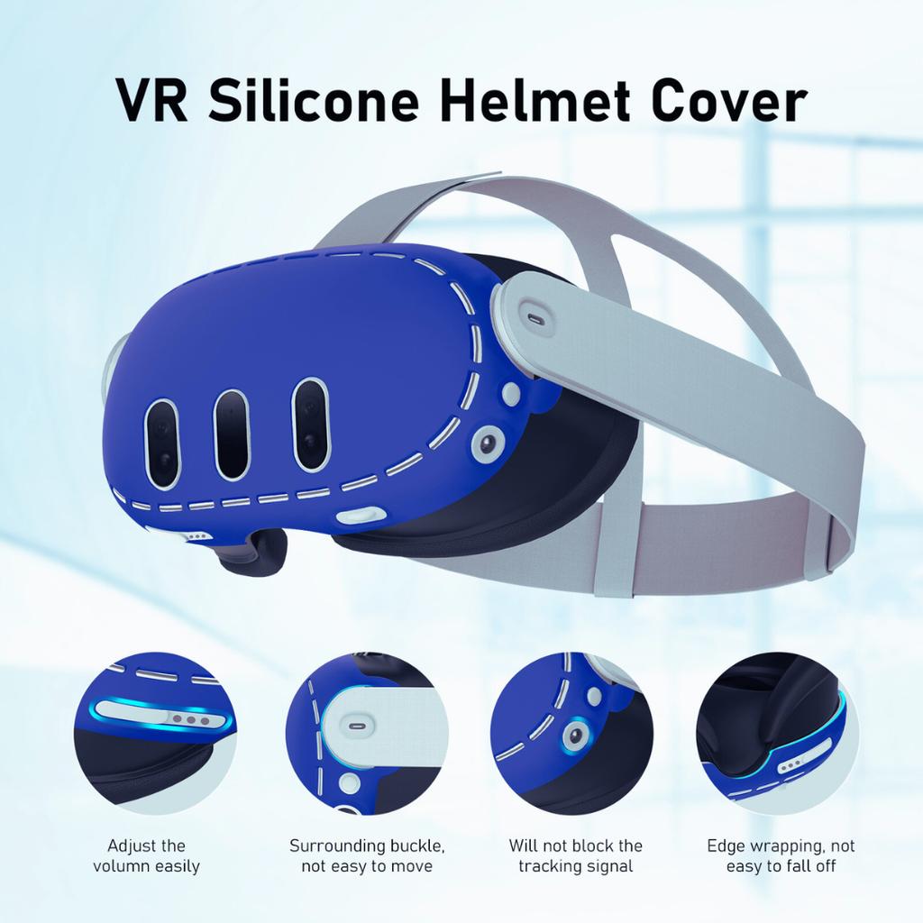 Silicone Goggle Case for Meta Quest 3 | Blue