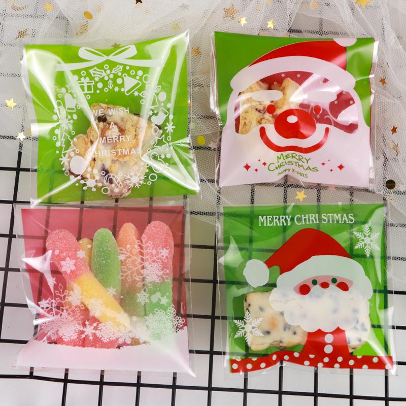 Weihnachtskeks Selbstklebende OPP-Beutel – Schneeflocken Knusprige Kunststoffverpackung