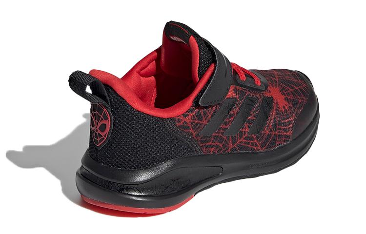 MARVEL X Adidas Fortarun Spider Man K Abrasion Resistant Breathable Low Top Kids' Running Shoes Black Red Kids' FY1382
