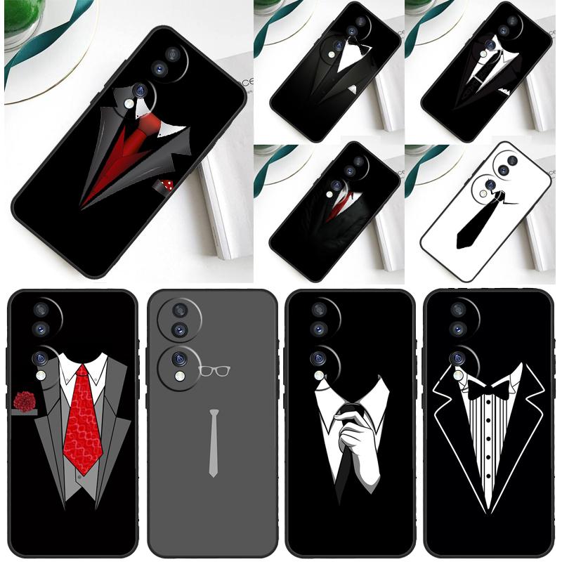 Suit and Tie Case For Honor Magic 7 5 6 Lite Honor 200 Pro 50 70 90 Lite X9a X8a X8 X9 X8b X9c X9b Cover