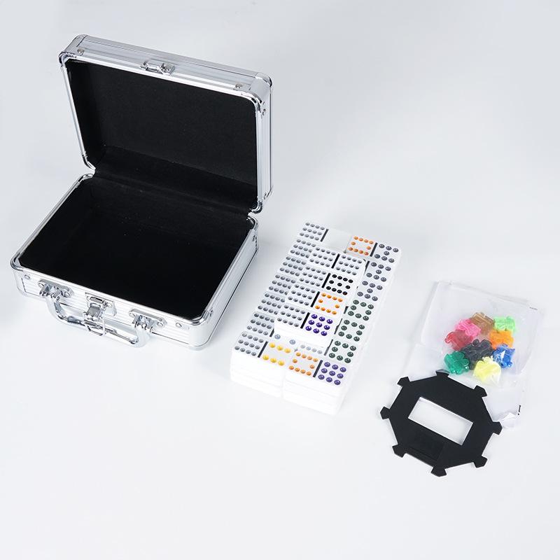 Cross Mexico Train Domino Set: Educational Building Blocks & Interactive Board Game for Children & Adults