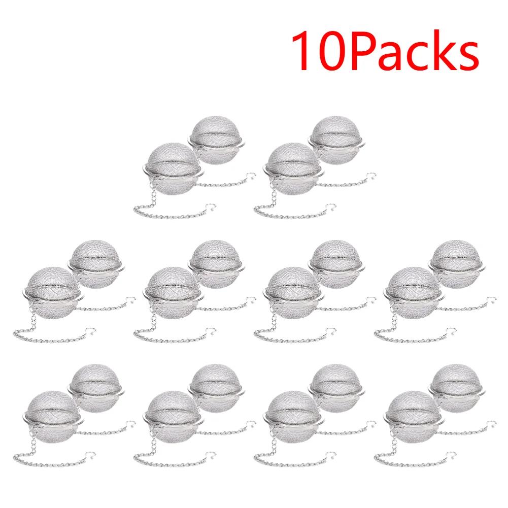 1-20PCS Tea Infuser Stainless Steel Mesh Tea Ball Filter Squeeze Tea Leaves Spice Seasoning Herb Mesh Strainer Kitchen Teaware