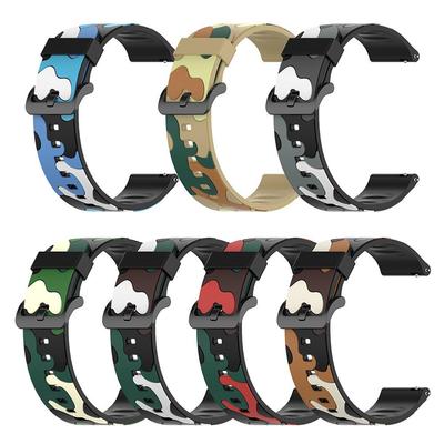 Watchband 20mm 22mm Camouflage Band For Huawei Watch GT3 GT2 42mm 46mm Honor Magic Silicone Bracelet Strap for Xiaomi Watch Color Sport