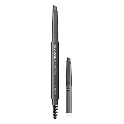 Eco Soul Edge Brow Pencil + Refill Set, 03 Gray Brown, 1 Set
