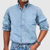 Men’s Business Casual Solid Button-Up Shirt