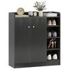 Shoe Storage Cabinet With Adjustable Shelves Black