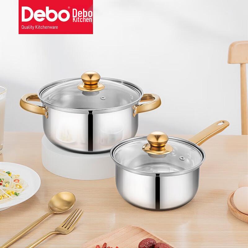 Deber Willi Edelstahl Suppentopf & Milchtopf Set