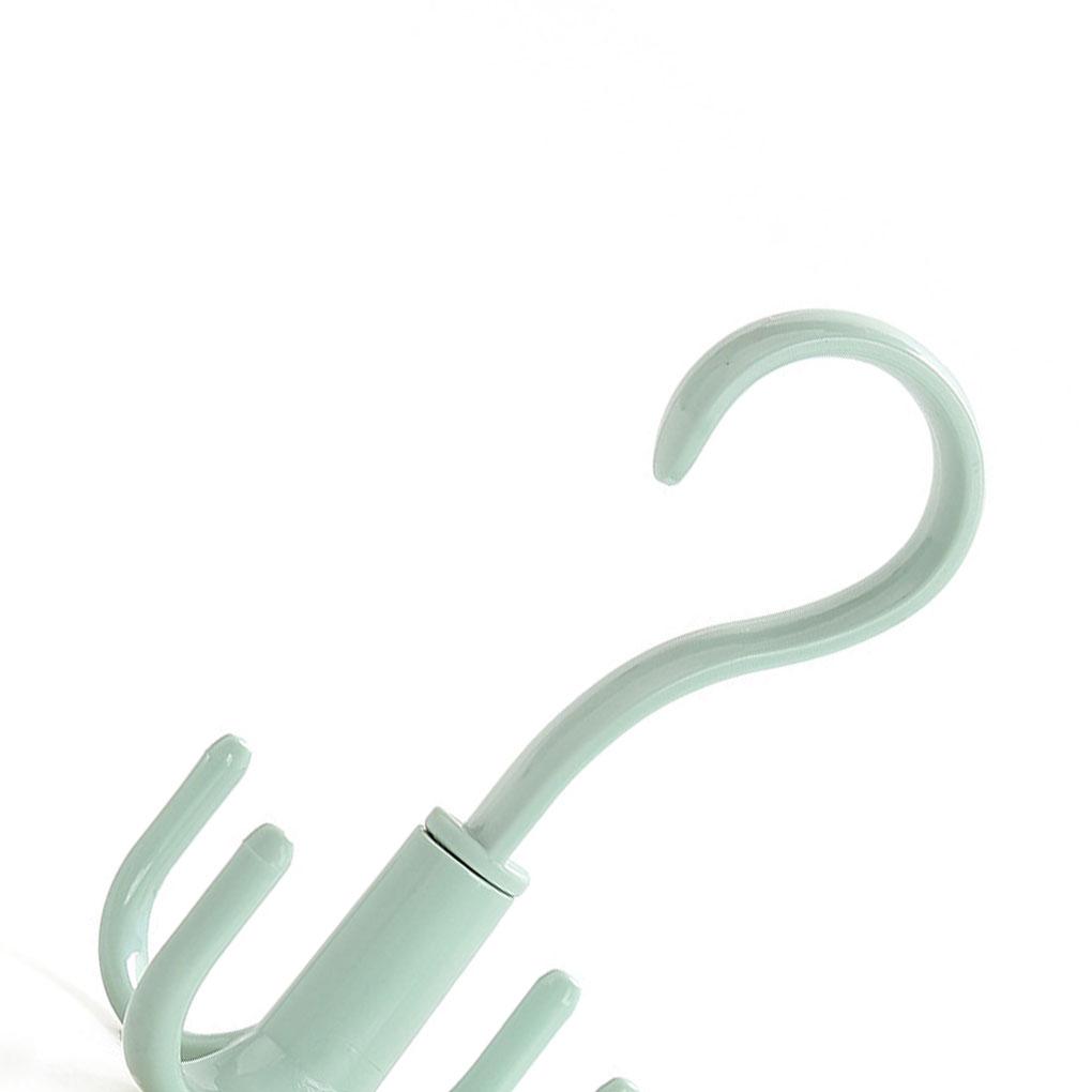 360 Degrees Rotated 4 Hooks Plastic Hanger Handbag Holder Shelf Rack Organizer