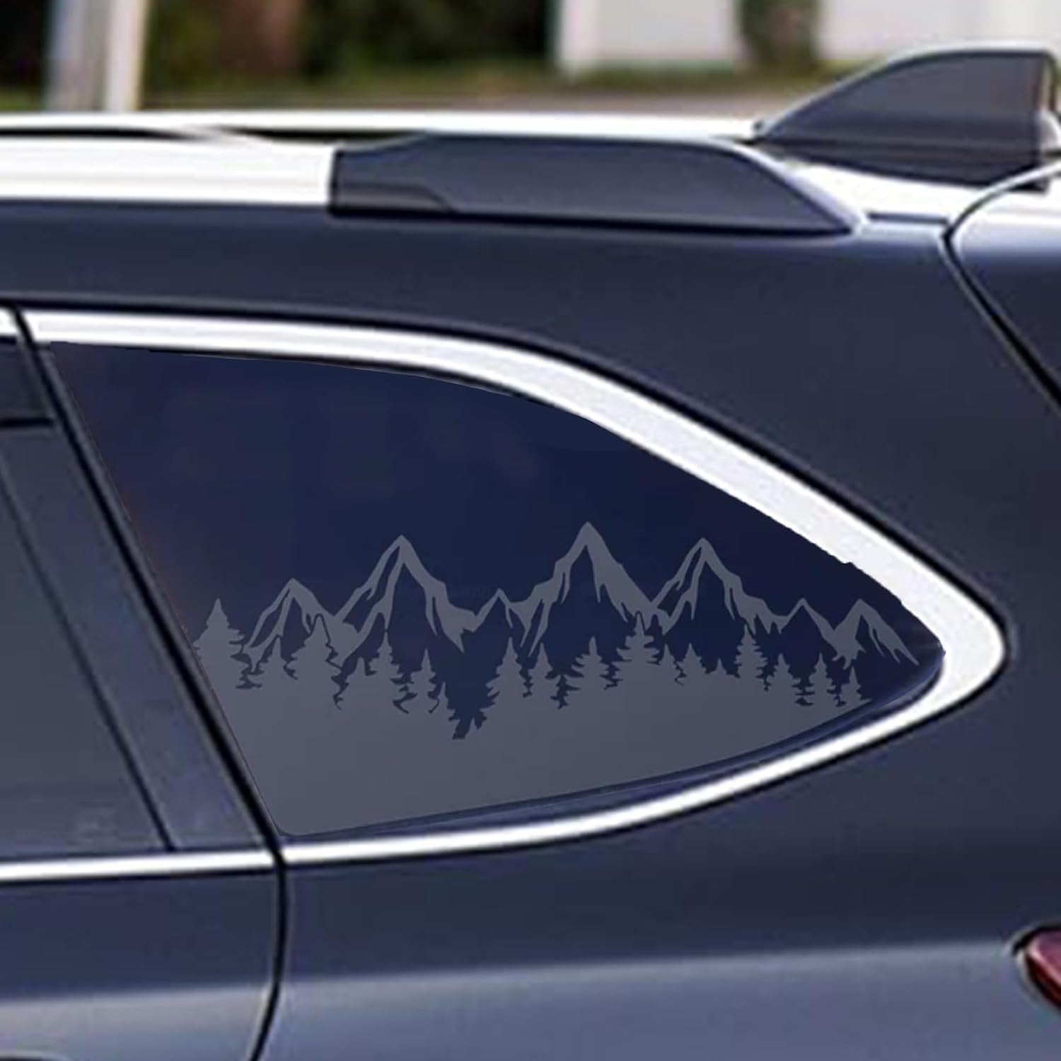 for Subaru Outback 15-19 Rear Side Window Mountain Decal, Matte Black American Flag Decal, USA Flag Decal