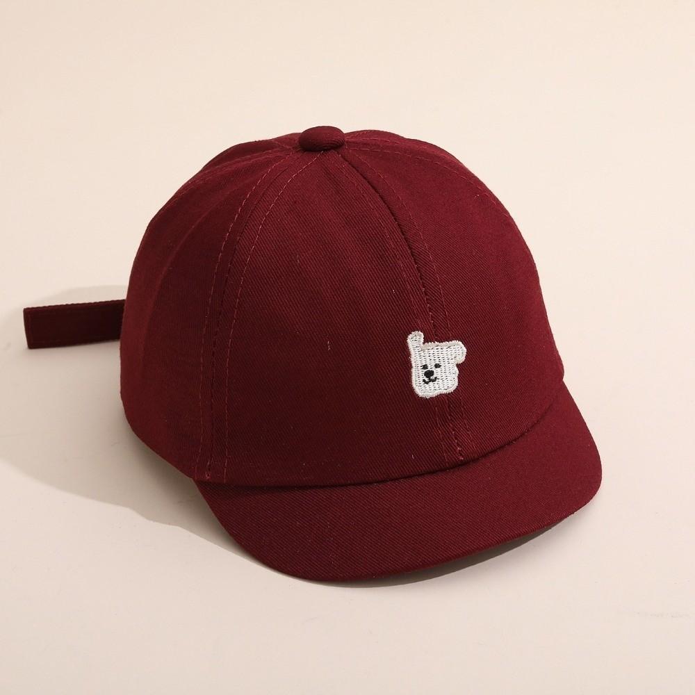 Casual Baby Baseball Hat Cartoon Bear Embroidery Sunshade Hat Fashion Duck Tongue Hat  Baby