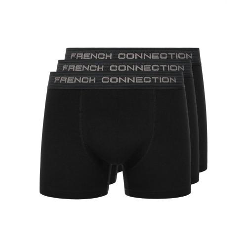 Shorts boxer masculino French Connection FC1 (Pacote de 3) XL preto