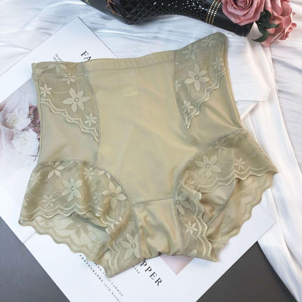 High Waist Slimming Shapewear Lace Flower Body Shaping Underpants Tummy Control Underwear Female