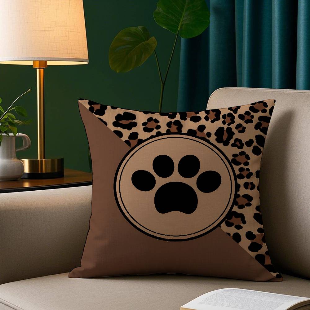 Fashion leopard print Pillow Case Short Plush Print Cushion Cover Square Throw Pillow Covers Sofa Home Decor