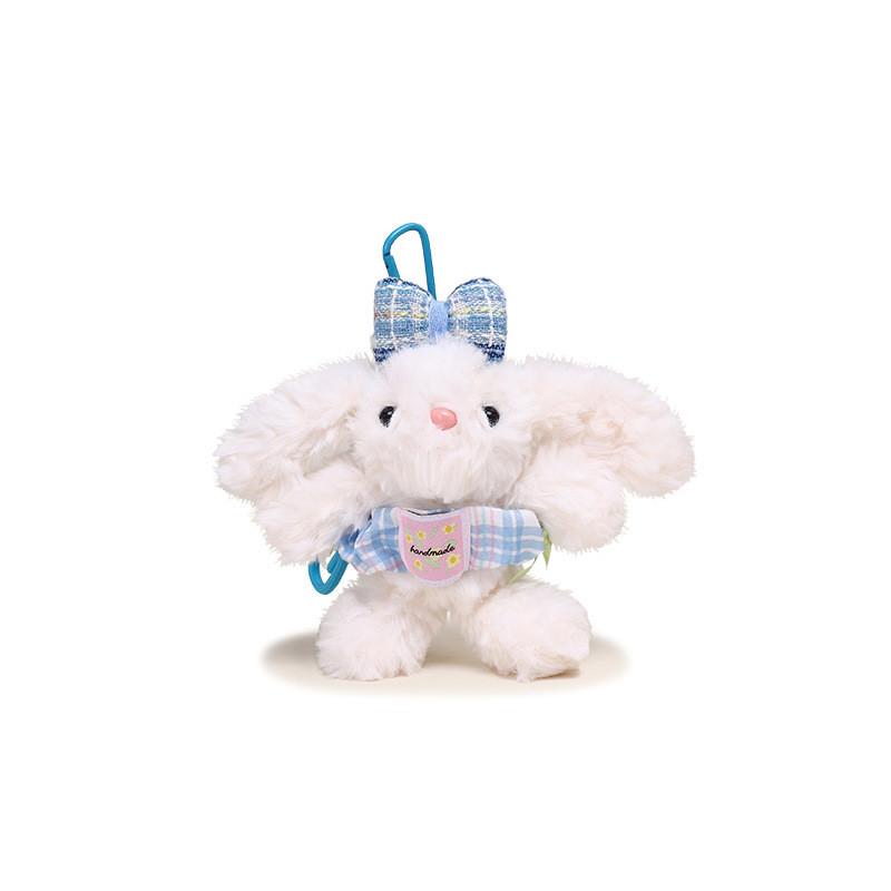 Plaid Drooping Dress Ear Rabbit Plush Keychain Backpack Pendant Cute Kids Gift
