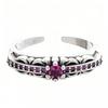 Adjustable Cross Pendant Ring With Pink Zirconia Stone Men Women Vintage Chic Fashion Jewelry