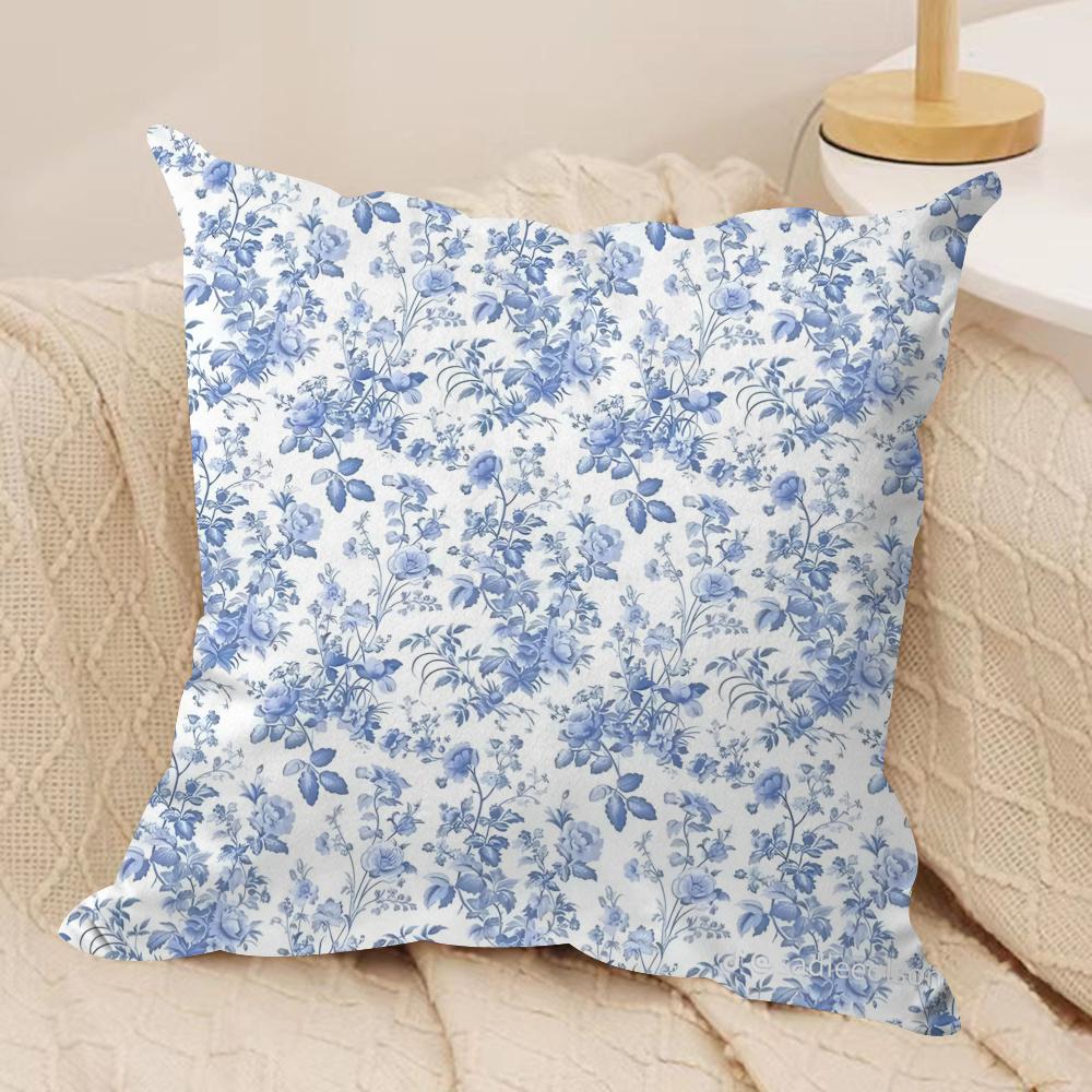 Fashion Small Florals Cushion Cover Pillowcase Ultra Soft Skin Friendly Fabric Cloud Like Comfort & Concealed Zipper