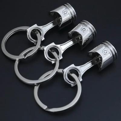 Motor Silber Kolben Schlüsselanhänger Kette Schlüsselanhänger Schlüsselanhänger Silber Farbe erhältlich europäisch für Männer Geschenk Schmuckstücke
