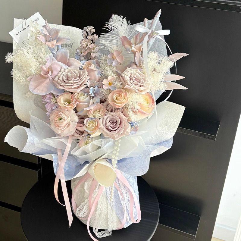 Premium Colored Rose Soap Bouquet for Romantic Occasions - Valentine's Day & Birthday Gift
