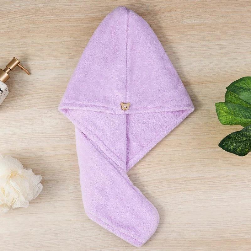 Coral Fleece Quick-Dry Hair Towel Cap - Super Absorbent, Soft Bath Head Wrap