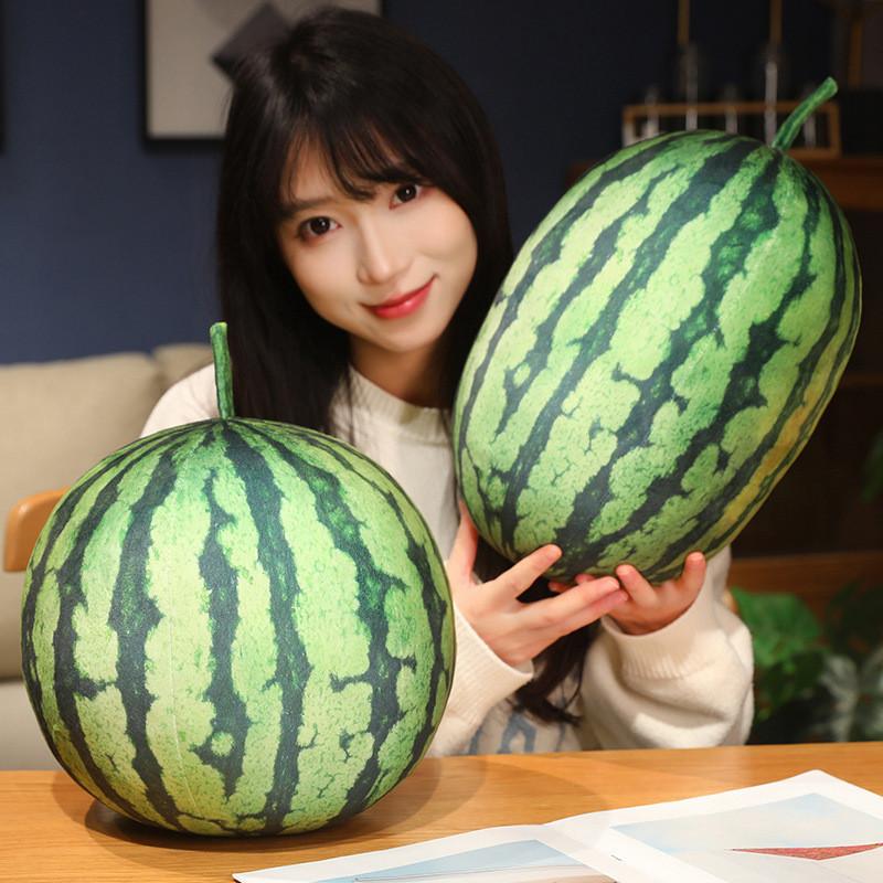 3d Plush Watermelon Toy Fruit Stuffed Doll Cartoon Bedroom Decoration Gift Kids